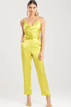 Natori Pajama Bottoms|Pants, Skirts & Shorts-Key Essentials Silk Straight Leg Pants