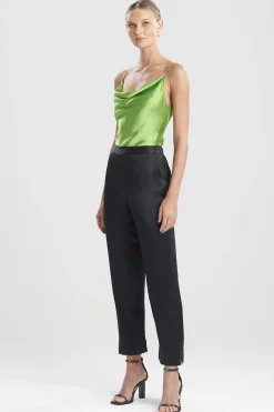 Natori Pajama Bottoms|Pants, Skirts & Shorts-Key Essentials Silk Straight Leg Pants