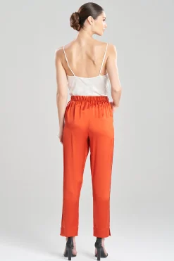 Natori Pajama Bottoms|Pants, Skirts & Shorts-Key Essentials Silk Straight Leg Pants