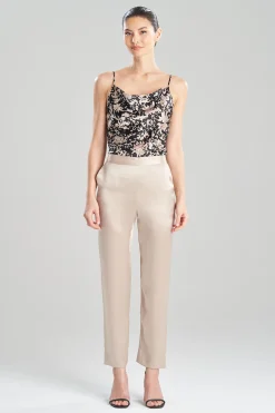 Natori Pajama Bottoms|Pants, Skirts & Shorts-Key Essentials Silk Straight Leg Pants