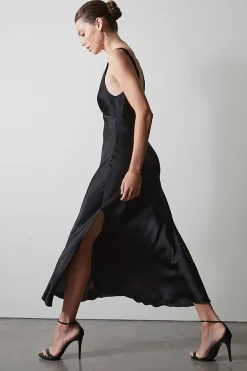 Natori Gowns-Key Essentials Silk V-Neck Gown