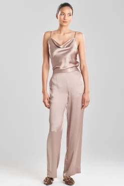 Natori Pajama Bottoms|Pants, Skirts & Shorts-Key Essentials Silk Wide Leg Pants
