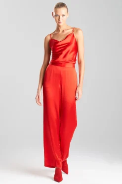 Natori Pajama Bottoms|Pants, Skirts & Shorts-Key Essentials Silk Wide Leg Pants