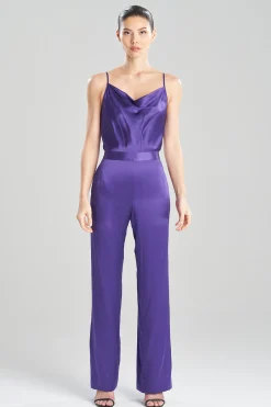 Natori Pajama Bottoms|Pants, Skirts & Shorts-Key Essentials Silk Wide Leg Pants
