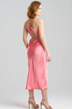 Natori Gowns-Key Essentials V-neck Silk Gown