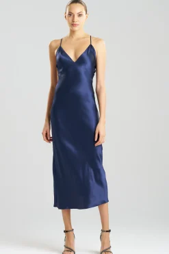 Natori Gowns-Key Essentials V-neck Silk Gown