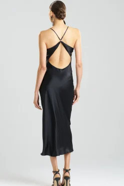 Natori Gowns-Key Essentials V-neck Silk Gown