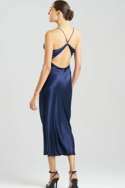 Natori Gowns-Key Essentials V-neck Silk Gown