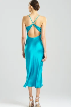 Natori Gowns-Key Essentials V-neck Silk Gown