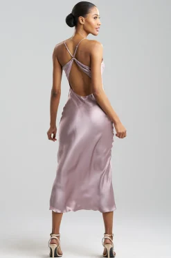 Natori Gowns-Key Essentials V-neck Silk Gown