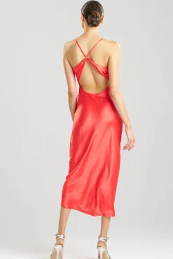 Natori Gowns-Key Essentials V-neck Silk Gown