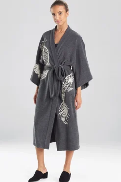 Natori Robes & Kimonos-Kham Dragon Embroidered Robe