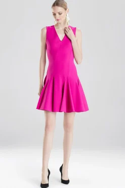 Natori Dresses-Knit Crepe Flare Dress