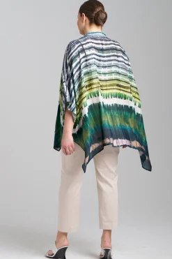 Natori Plus Sizes|Tops, Shirts & Tunics-Lana Printed Obi Silk Caftan Top