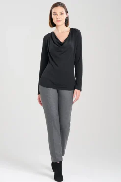 Natori Essentials|Tops, Shirts & Tunics-Layering Jersey Knit Drape Top