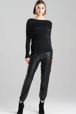 Natori Tops, Shirts & Tunics-Layering Jersey Rouched Sleeve Top