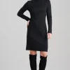 Natori Dresses-Layering Jersey Turtleneck Dress