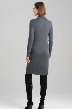Natori Dresses-Layering Jersey Turtleneck Dress