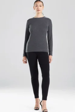 Natori Pajama Tops|Essentials-Layering Long Sleeve Top
