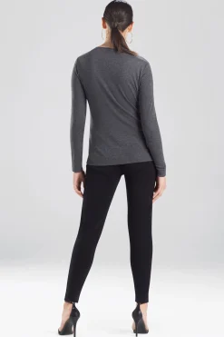 Natori Pajama Tops|Essentials-Layering Long Sleeve Top