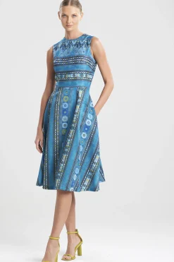 Natori Dresses-Le Souk Jacquard Fit And Flare Dress