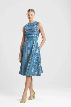 Natori Dresses-Le Souk Jacquard Fit And Flare Dress
