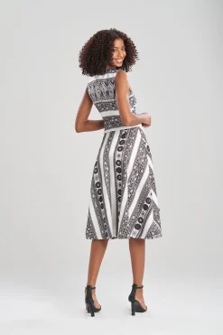 Natori Dresses-Le Souk Jacquard Fit And Flare Dress