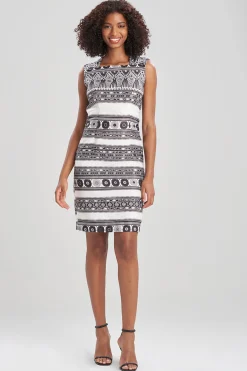 Natori Dresses-Le Souk Jacquard Sheath Dress