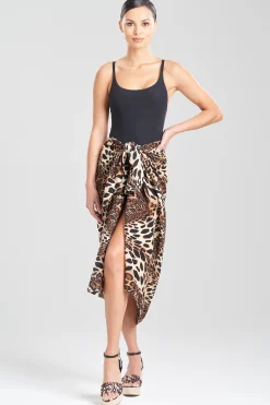 Natori Pareos-Leopard Cotton Gauze Pareo