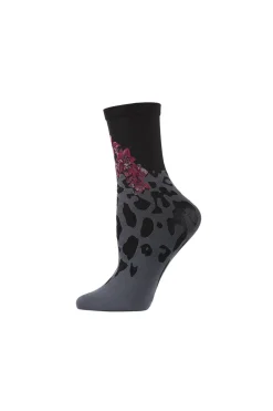 Natori Socks-Leopard Fusion Crew Socks