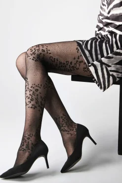 Natori Tights-Leopard Mix Sheer Tights