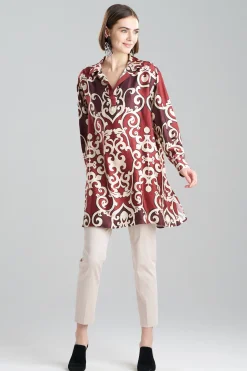 Natori Tops, Shirts & Tunics-Leticia Printed Crepe Oversized Shirt
