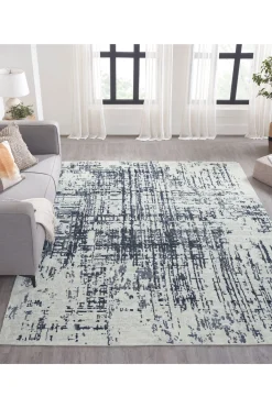 Natori Rugs-Lhasa- Abstract Blues Rug