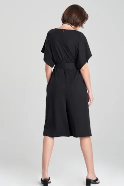 Natori Plus Sizes|Jumpsuits-Light Weight Ponte Belted Jumpsuit