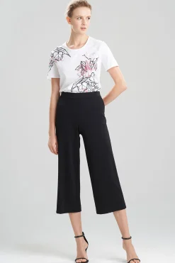 Natori Essentials|Pants, Skirts & Shorts-Light Weight Ponte Crop Pants