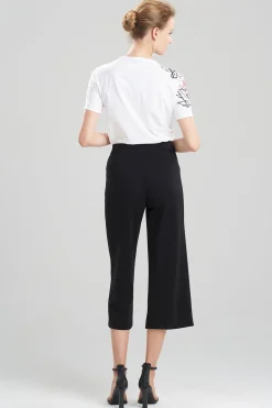 Natori Essentials|Pants, Skirts & Shorts-Light Weight Ponte Crop Pants