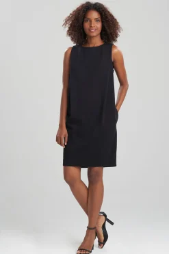 Natori Dresses|Essentials-Light Weight Ponte Pleated Shift Dress