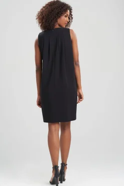 Natori Dresses|Essentials-Light Weight Ponte Pleated Shift Dress