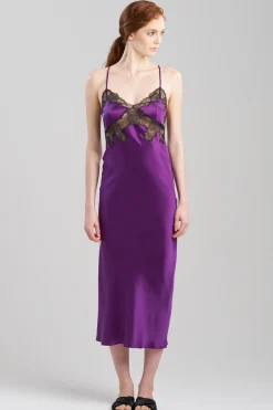 Natori Gowns-Lolita Lace Low Back Silk Gown