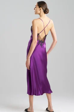 Natori Gowns-Lolita Lace Low Back Silk Gown