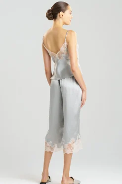 Natori Pajama Sets-Lolita Lace Trim Silk Cami PJ