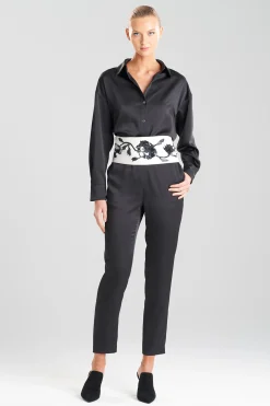 Natori Belts-Luxe Charmeuse Obi Beaded Belt