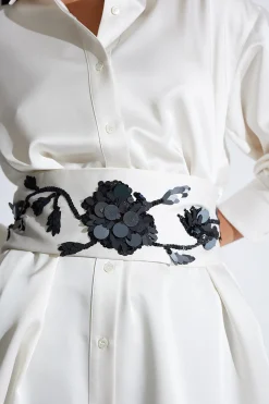 Natori Belts-Luxe Charmeuse Obi Beaded Belt