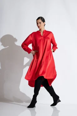 Natori Dresses|Essentials-Luxe Charmeuse Oversized Shirtdress