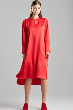 Natori Dresses|Essentials-Luxe Charmeuse Oversized Shirtdress