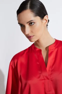 Natori Dresses|Essentials-Luxe Charmeuse Oversized Shirtdress