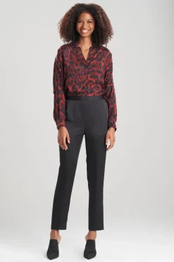 Natori Pants, Skirts & Shorts-Luxe Charmeuse Pull On Tapered Pants