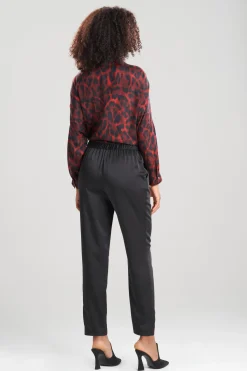 Natori Pants, Skirts & Shorts-Luxe Charmeuse Pull On Tapered Pants
