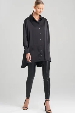 Natori Essentials|Tops, Shirts & Tunics-Luxe Charmeuse Shirt
