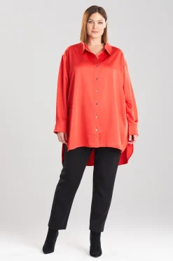 Natori Essentials|Tops, Shirts & Tunics-Luxe Charmeuse Shirt